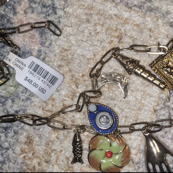 Free People Maxamillion Charm Necklace Flower Power - Picture 9 of 10